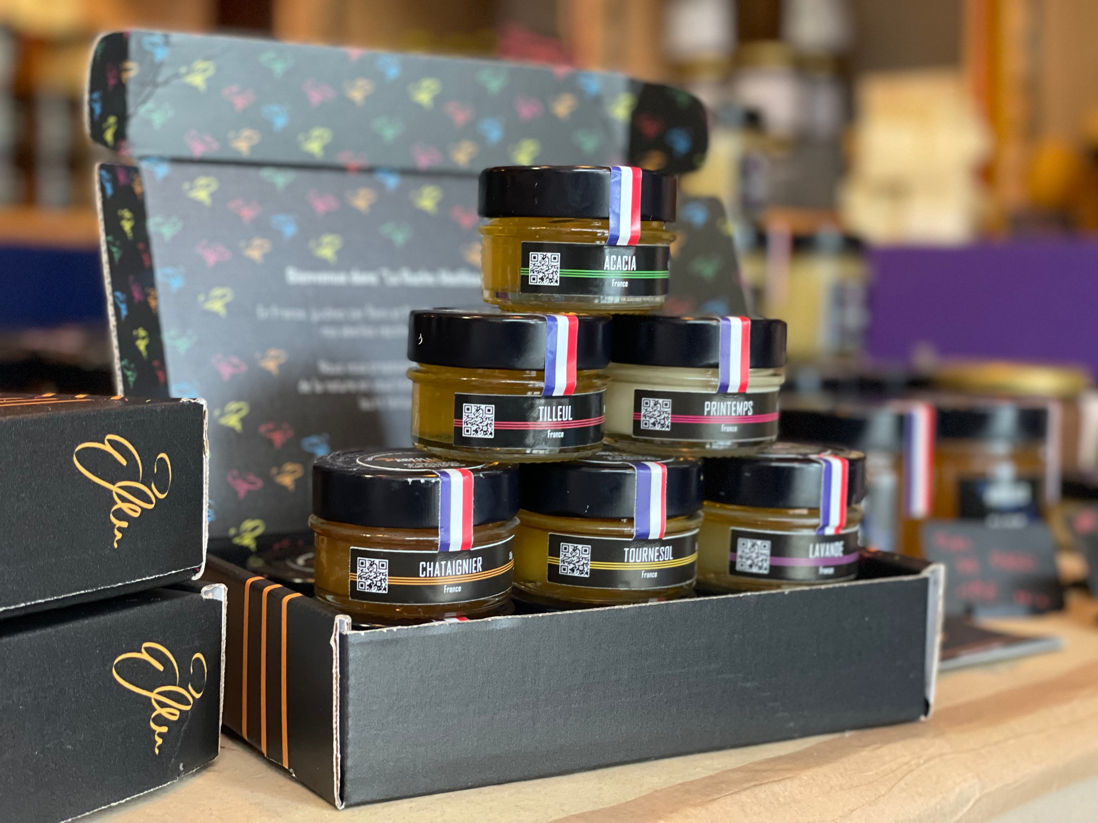 Coffret "Découverte" – Sélection de miels de cru (6x50g)