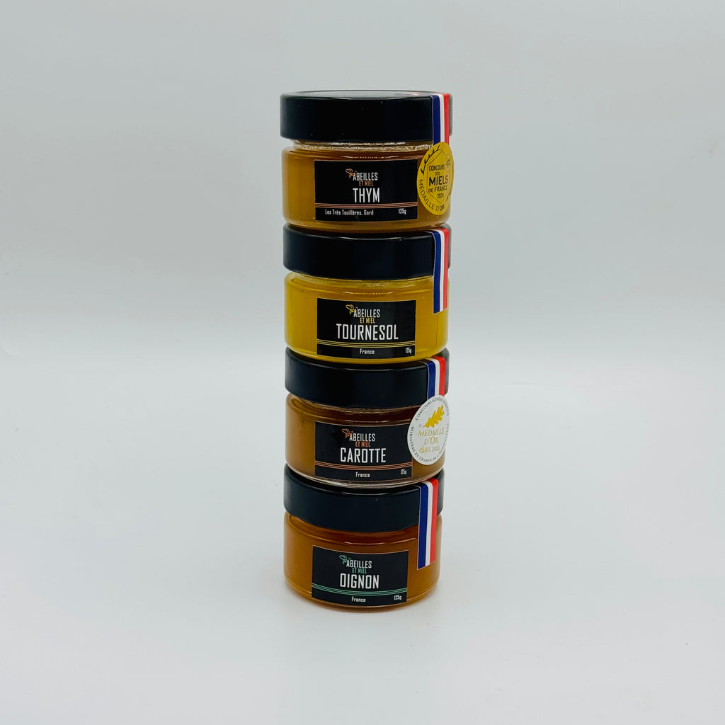 Coffret Miel Bouquet Garni - 4 Miels Rares et Aromatiques 4 x 125g