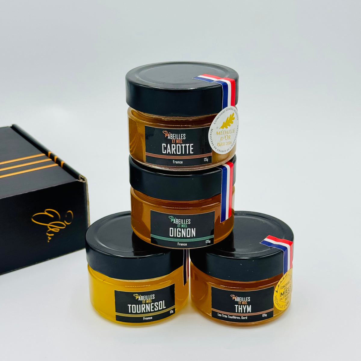 Coffret Miel Bouquet Garni - 4 Miels Rares et Aromatiques 4 x 125g