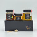 Coffret cadeau Miel de Sapin, Thym et Lavande - Abeilles et Miel avec cuillère en bois