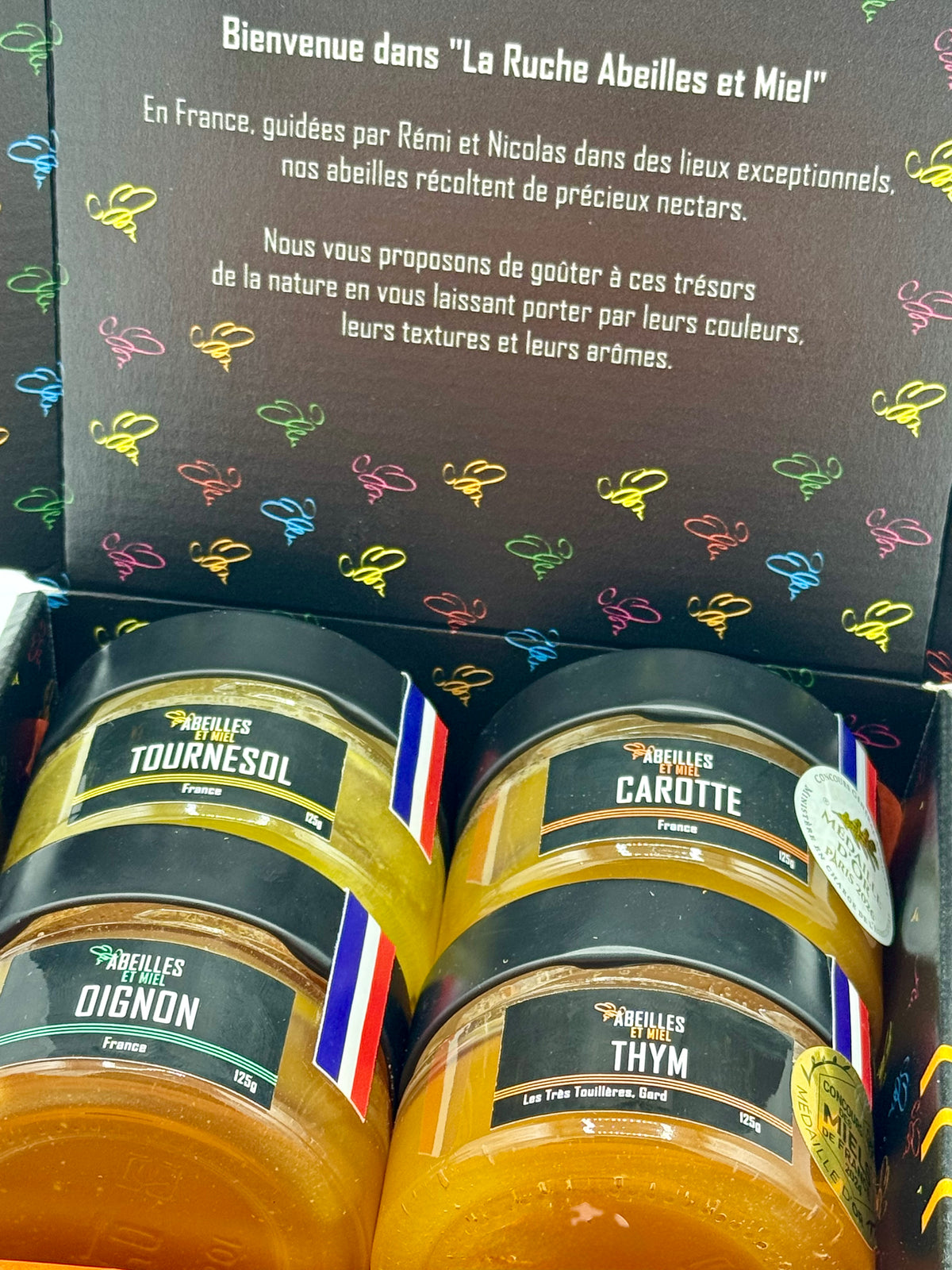 Coffret Miel Bouquet Garni - 4 Miels Rares et Aromatiques 4 x 125g