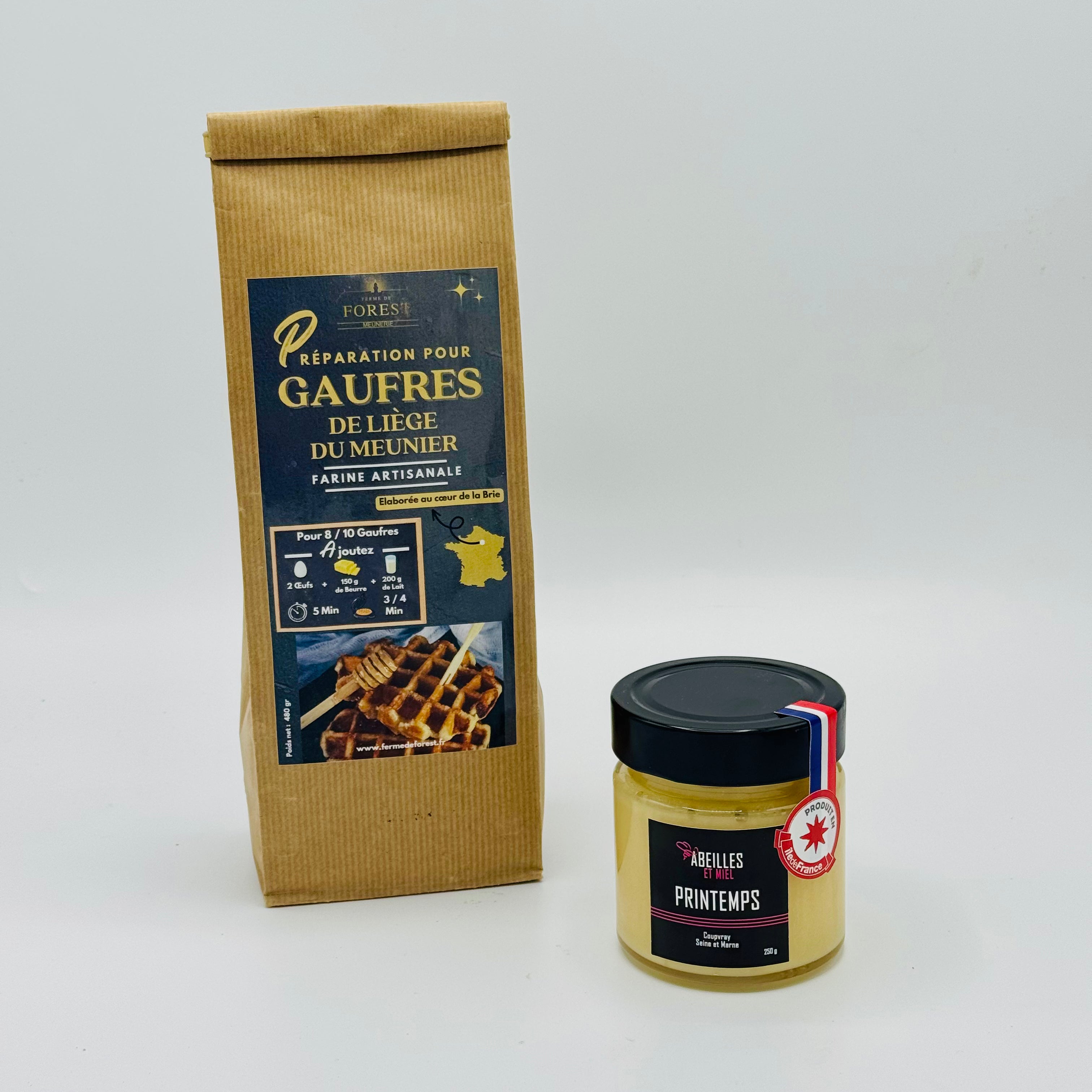 Préparation pour Gaufres de Liège & Miel de Printemps de Seine-et-Marne