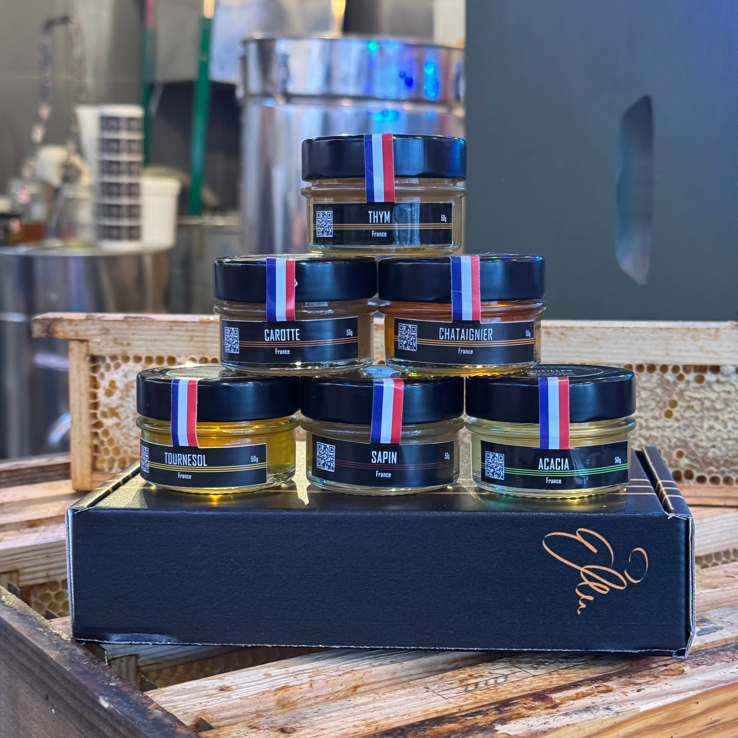 Coffret Échappée Gourmande 6 Miels de Cru (6x50g)