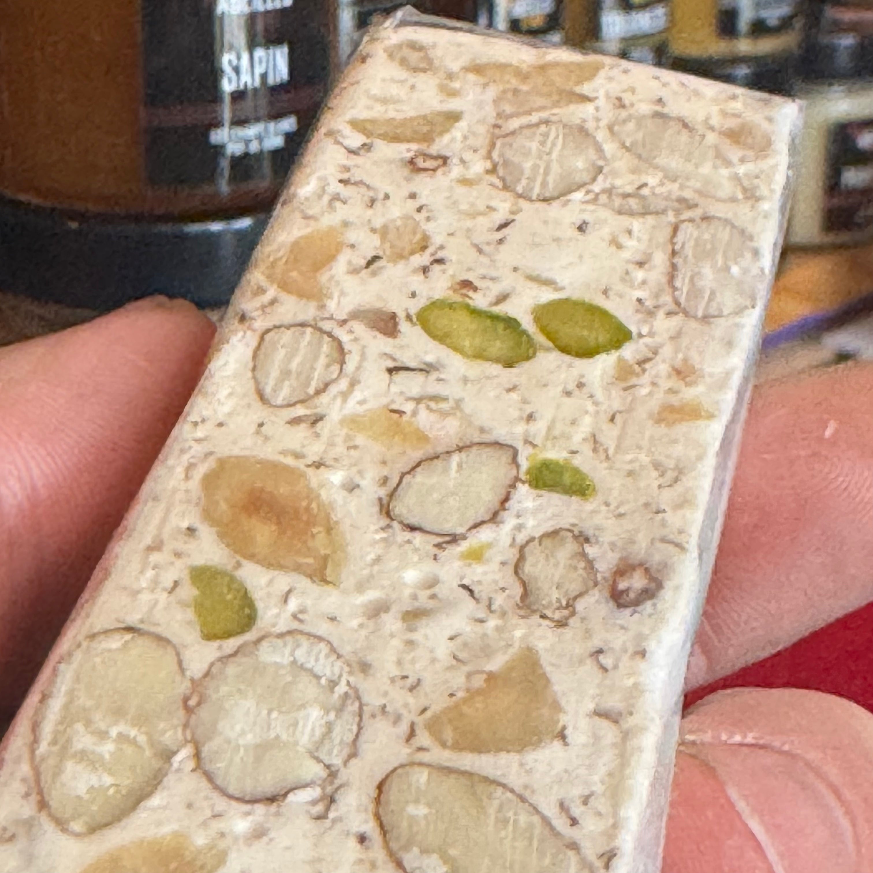 Nougat Artisanal au Miel d’Exception (20%) Noisettes, Pistaches et Amandes