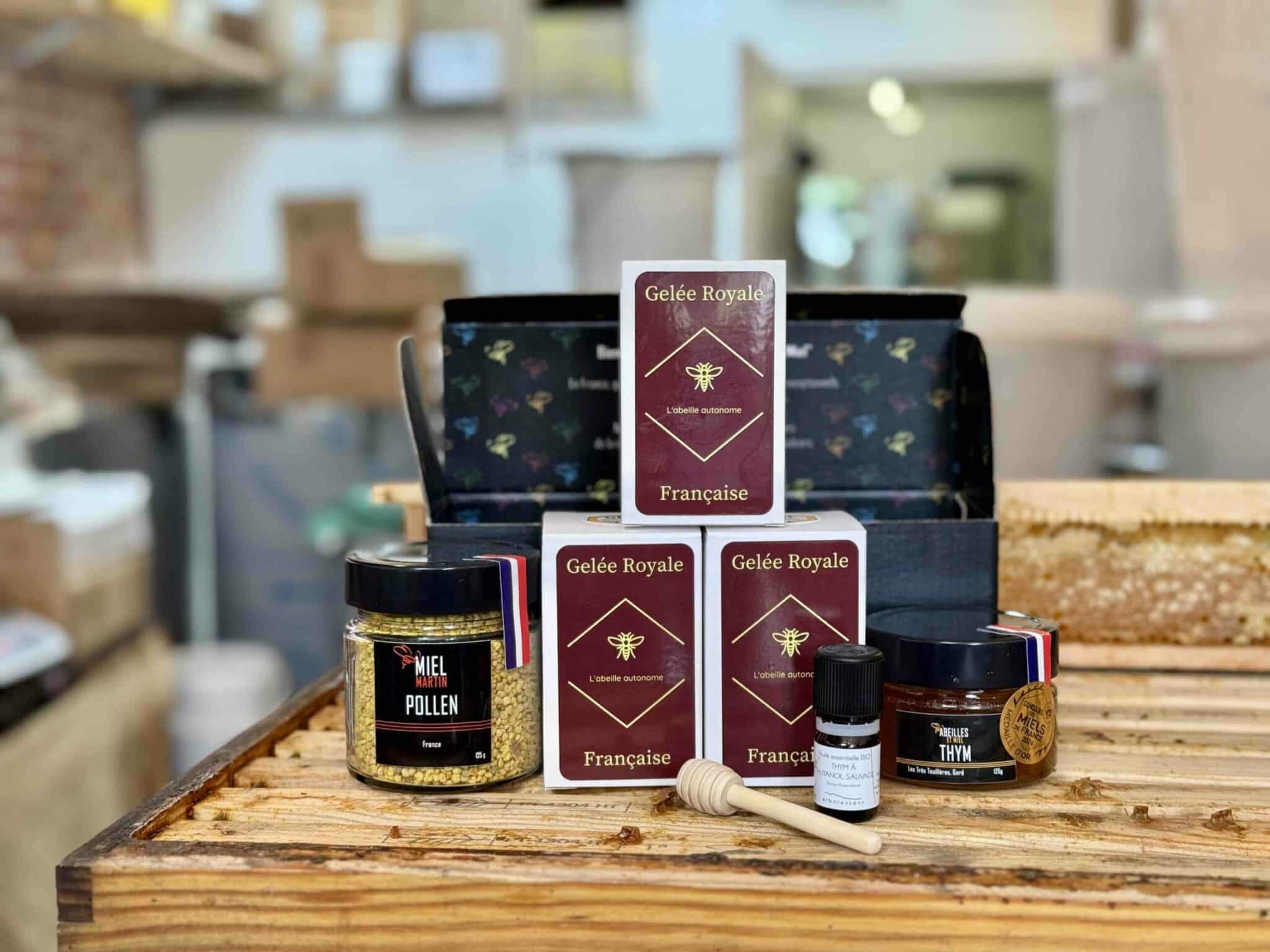 Box Vitalité de Rentrée Plus  – Miel de thym médaillé d’or, 3 gelées royales, pollen, huile essentielle de thym sauvage