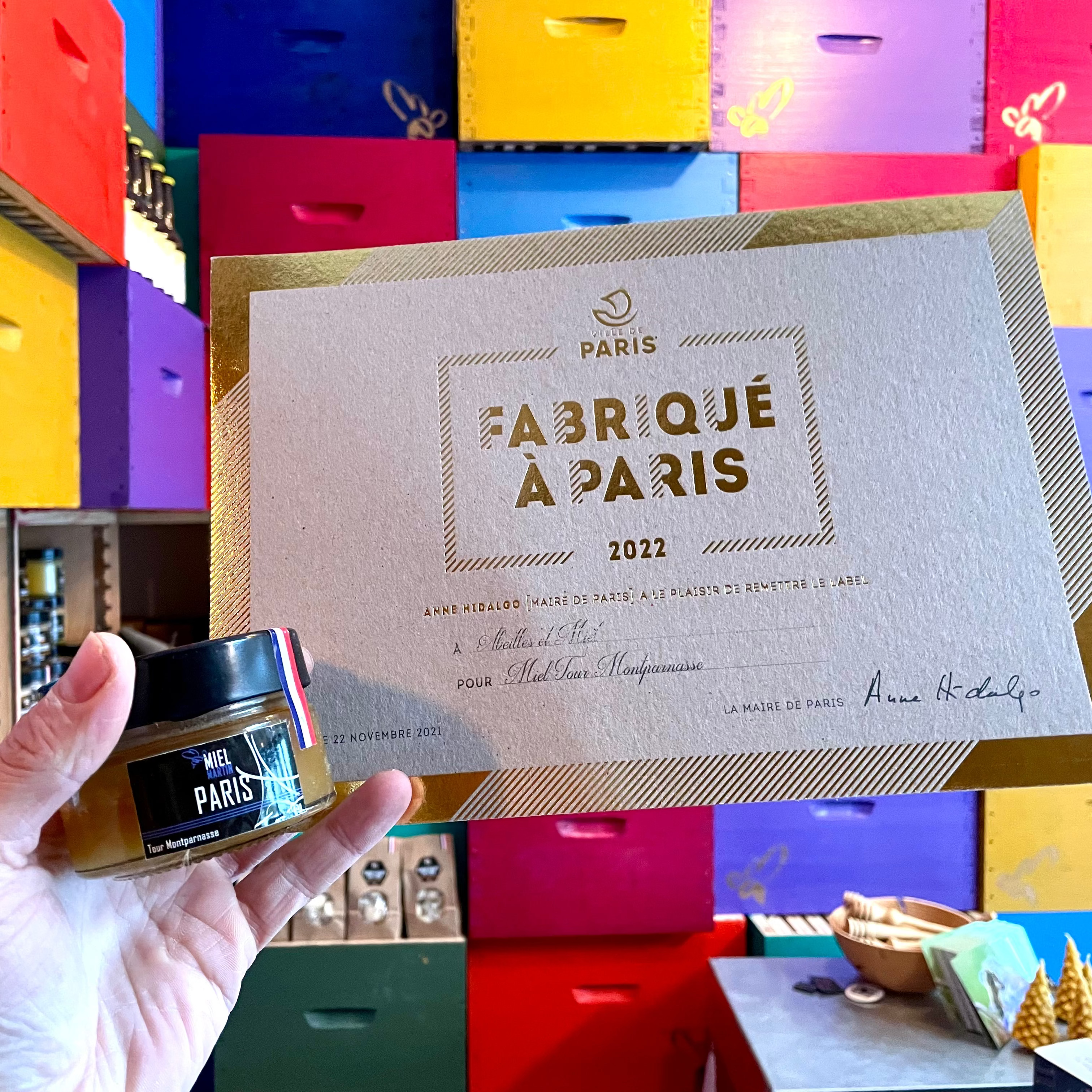 Miel de paris label fabriqué à Paris